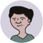 An illustrated team portrait of Gav Amante, Programmer at Miracle Tea.